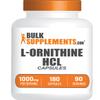 BulkSupplements.com L-Ornithine HCl Capsules - L-Ornithine Hydrochloride, L-Ornithine 1000mg - Amino Acids Supplement, Gluten Free, 2 Capsules per Serving, 180 Count (Pack of 1) view 1
