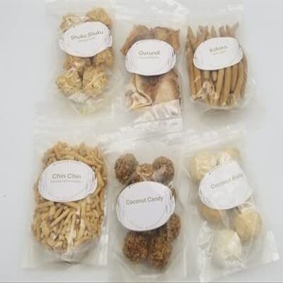 African Snacks (Gurundi, Coconut Candy, Shuku-Shuku, Chin-Chin, Kokoro) (Coconut Candy, 4)
