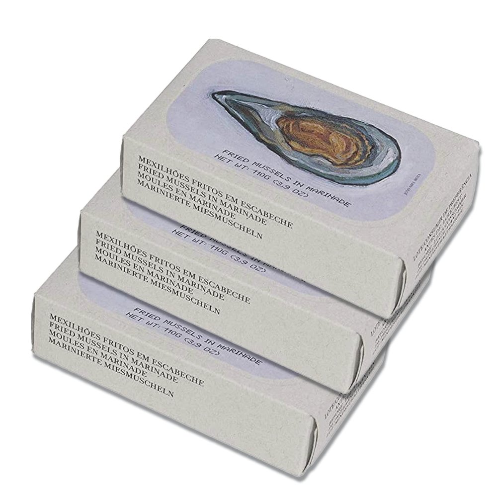 Jose Gourmet Fried Mussels in Marinade 7/10, 110g 3-Pack