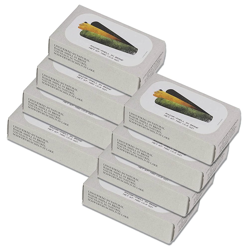 Jose Gourmet Razor Shells in Brine 6/8, 110g 8-Pack