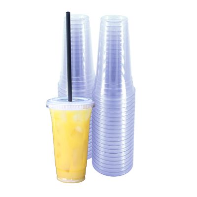 Miley Supply [50 Count] 14 oz. Clear Plastic Cups - 50 pcs