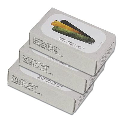 Jose Gourmet Razor Shells in Brine 6/8, 110g 3-Pack