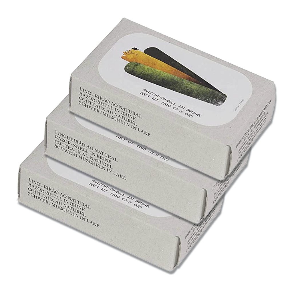 Jose Gourmet Razor Shells in Brine 6/8, 110g 3-Pack