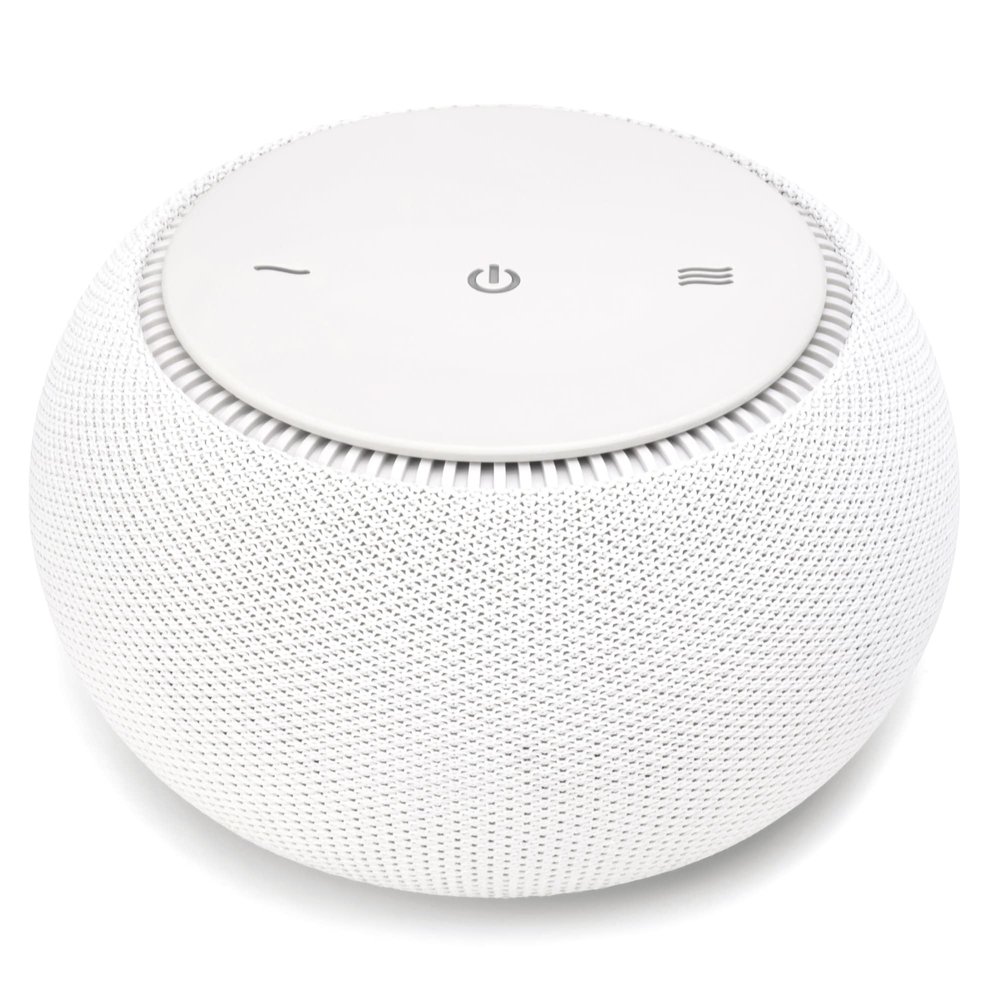 SNOOZ Pro - Smart White Noise Machine & Travel Case - Real Fan Inside, Non-Looping White Noise, Adjustable Tone & Volume - App-Based Remote Control & Sleep Timer (Cotton)