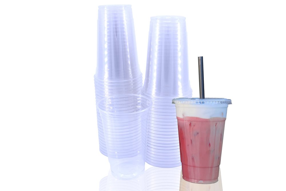 Miley Supply [50 Count] 20 oz. Clear Plastic Cups - 50 pcs