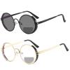 2pcs Transition Sunglasses Photochromic Bifocal Reading Glasses Men Women Light Far and Near Round Reader (2pcs-black&black gold, 3.75, multiplier_x) view 1