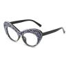 2pcs Transition Photochromic Bifocal Reading Glasses for Women rhinestone Cat Eye Magnifier Presbyopia Sunglasses Readers (2pcs-black&blue, 3, multiplier_x) view 4