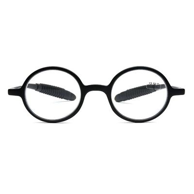 FREAZE Small Round Reading Eyeglasses Retro Reading Glasses Light Weight Portable Readers For Men And Women +1.5 (Color : Black, Size : +2.5)