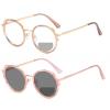 2 Pack Transition Photochromic Bifocal Reading Glasses for Women computer Fashion round Readers Sunglasses (2pcs-brwon&pink flower, 2.25, multiplier_x) view 1