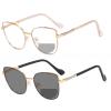 2 Pack Transition Photochromic Bifocal Reading Glasses for Women Stylish Retro rhinestone cat eye Computer Readers (2PCS-black gold&gold, 3.5, multiplier_x) view 1