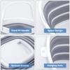 2 Pack Collapsible Buckets 10L 2.6 Gallon Cleaning Bucket Mop Bucket Folding Foldable Portable Small Plastic Water Supplies for Outdoor Garden Camping Fishing Car Wash Space Saving Square Grey Blue view 4