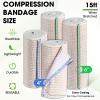 30 Pcs Elastic Bandage Wrap Compression Bandage with Self Closure Washable Reusable Elastic Bandage for Sports Sprains Injuries (4 Inch, 6 Inch in Width) view 2