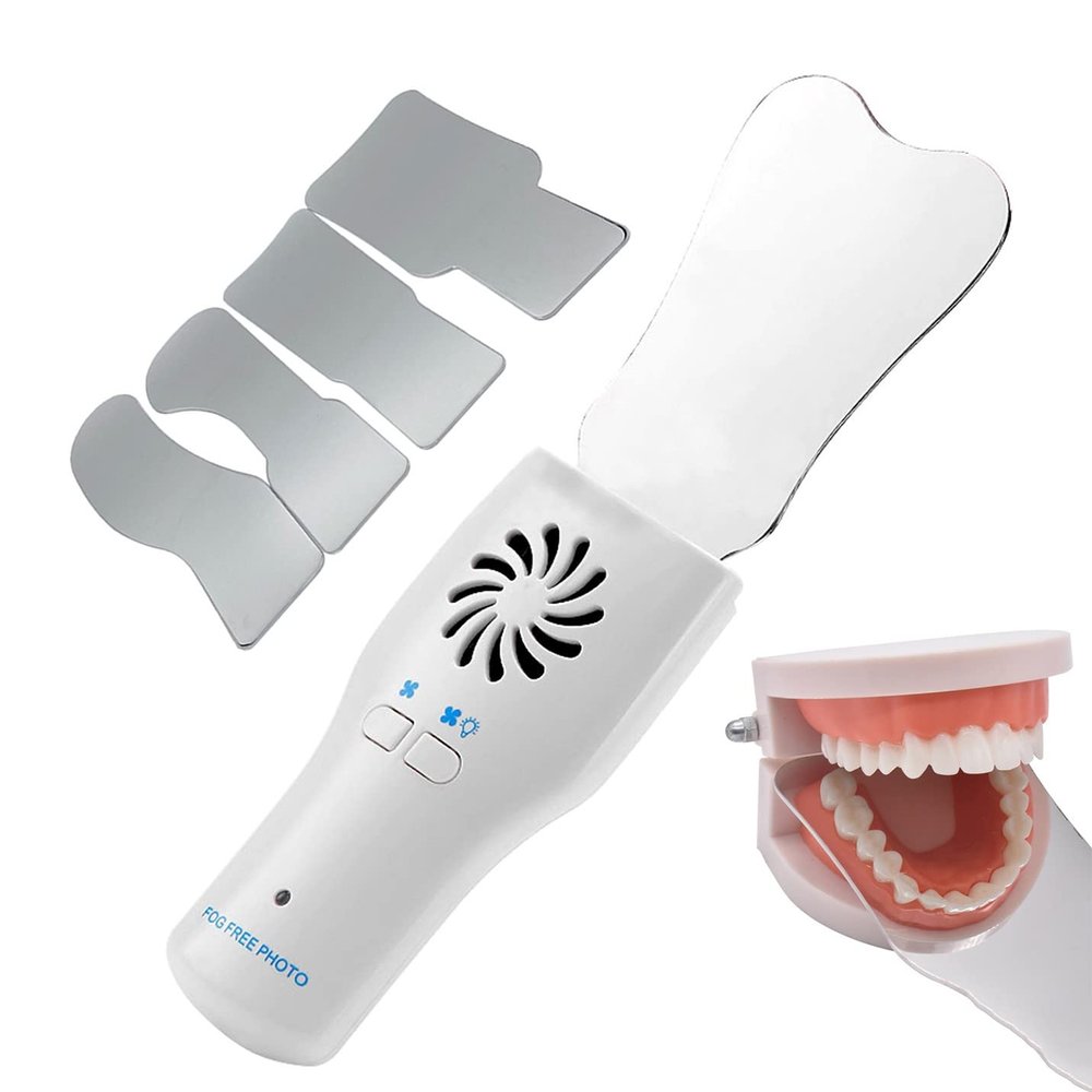 Dental Automatic Defog Mirrors Oral Photography Reflector Glass for Buccal Lingual Picture Dentist Tool