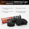 MEKER Quick Light Charcoal Briquettes, Charcoal Disk Lights, 33 mm Nature Coal Disks, Instant Fire Coal Tablet, Charcoal Burner (100Pcs) view 4