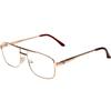 FREAZE Aviator Eyeglasses Trendy Large Frame Reading Glasses Unisex Computer Readers Metal Frame Black/Gold 1.0-3.5x (Color : Gold, Size : 2.5x) view 1