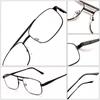 FREAZE Aviator Eyeglasses Trendy Large Frame Reading Glasses Unisex Computer Readers Metal Frame Black/Gold 1.0-3.5x (Color : Gold, Size : 2.5x) view 3