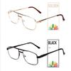 FREAZE Aviator Eyeglasses Trendy Large Frame Reading Glasses Unisex Computer Readers Metal Frame Black/Gold 1.0-3.5x (Color : Gold, Size : 2.5x) view 4