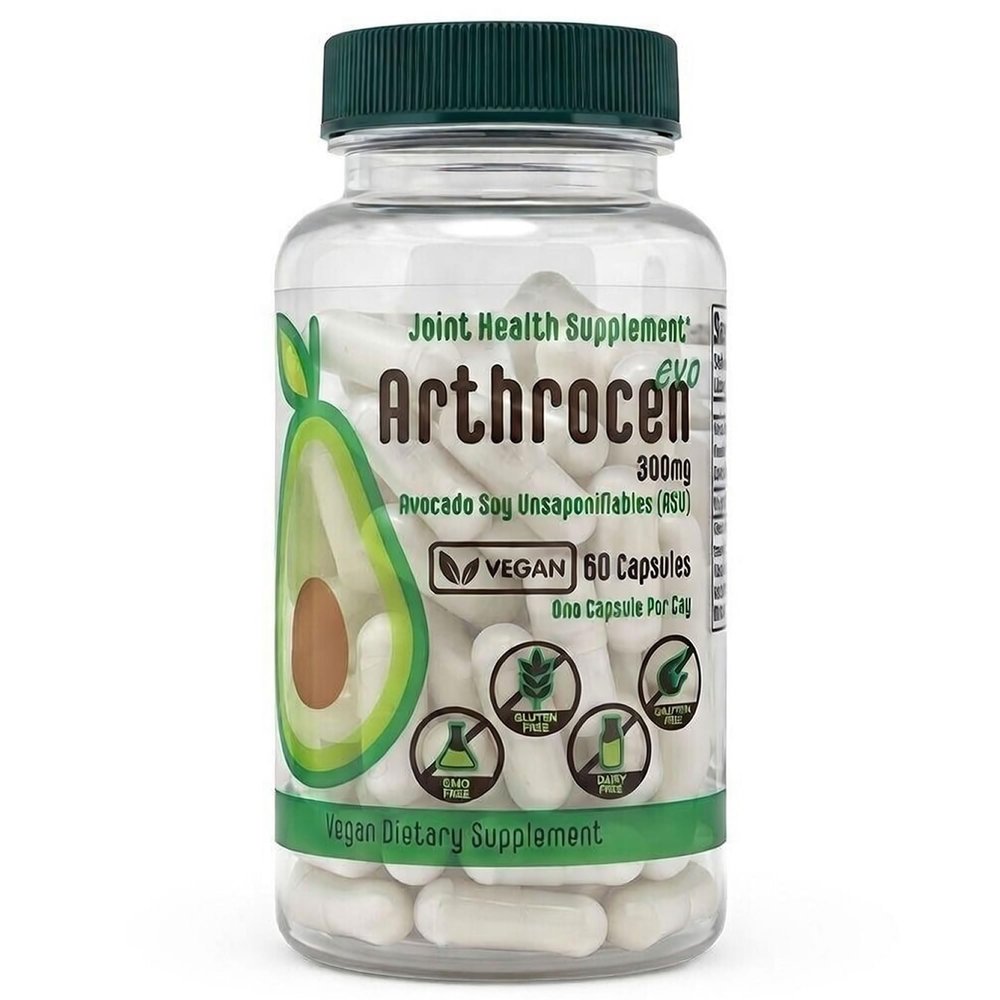 Arthrocen EVO Vegan Joint Health Supplement, 300Mg Avocado Soy Unsaponifiable, 60 Day Supply, One Capsule Per Day (2 Months)