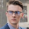 2pcs Transition Photochromic Rectangular Frame Bifocal Reading Glasses for Men Women Clear Sunglasses Readers (2PCS-black&blue, 0, multiplier_x) view 2