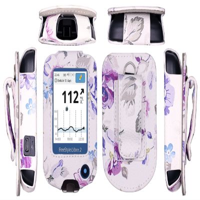 Designed Fitted Leather Case W/Screen Protector (Lanyard Included) for Freestyle Libre 3,Freestyle Libre 2,Freestyle Libre 14 Day (WFL/2)