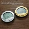 Digital Thermometer Hygrometer Humidity Temperature Meter for Cigar Round Shape M4YD (Color : Gold) view 2