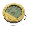 Digital Thermometer Hygrometer Humidity Temperature Meter for Cigar Round Shape M4YD (Color : Gold) view 3
