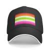 Agender Lesbian Rainbow Gay Pride Adjustable Sandwich Dad Casquette for Men Women view 2