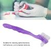 Denture Toothbrush False Toothbrush Soft Hair Safe Double Sided for Home Travel (Purple) view 3