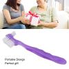 Denture Toothbrush False Toothbrush Soft Hair Safe Double Sided for Home Travel (Purple) view 4