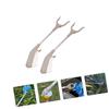 Angoily 2pcs Reaching Wheelchair Tongs Gardening Heavy Handle Clip Reacher Fire Use Oven Foldable Steel Cleaning Home Grabber Extension Coal Garbage Metal Assist Rubbish Arm view 2