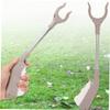 Angoily 2pcs Reaching Wheelchair Tongs Gardening Heavy Handle Clip Reacher Fire Use Oven Foldable Steel Cleaning Home Grabber Extension Coal Garbage Metal Assist Rubbish Arm view 4