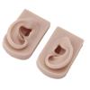 1 Pair Soft Silicone Ear Model Flexible Simulated Human Skin Piercing Practice Salon Reusable Versatile Ear Model (Dark Skin Color) view 2