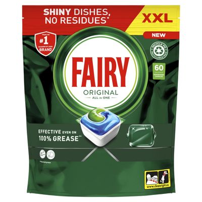 Fairy Original All in One Auto Dishwashing Tablet 60CT