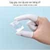 200 Count Latex Finger Cots, Disposable Fingertips Protector Finger Covers, Medium Anti Static Rubber Fingertip Protective Finger Cots for Electronic Repair, Handmade Apply view 3