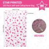 COQOFA 100 Pcs Star Printed Sealable Gift Wrap Cello Cellophane Bags Self sealing Adhensive Treat Bags Party Favor bags (5x7inch, Pink) view 2