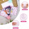COQOFA 100 Pcs Star Printed Sealable Gift Wrap Cello Cellophane Bags Self sealing Adhensive Treat Bags Party Favor bags (5x7inch, Pink) view 3