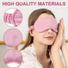 2Pack Silk Sleep Mask,IEKEODI Eye Mask for Sleeping,Elastic Blackout Eye Mask & Blindfold for Full Night's Sleep,Travel and Nap(Black+Pink) view 3