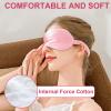 2Pack Silk Sleep Mask,IEKEODI Eye Mask for Sleeping,Elastic Blackout Eye Mask & Blindfold for Full Night's Sleep,Travel and Nap(Black+Pink) view 4