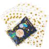 COQOFA 100 Pcs Star Printed Sealable Gift Wrap Cello Cellophane Bags Self sealing Adhensive Treat Bags Party Favor bags (4x6inch, Gold) view 1