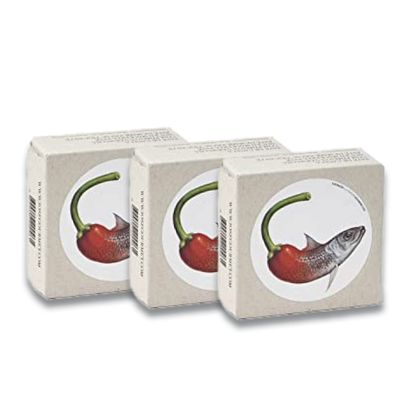 Canned Spiced Mackerel Pat by Jose Gourmet, Wild Caught Portuguese Mackerel, Canned Fish Pat, Omega 3, Fair Trade, 75g Can, Pack of 3
