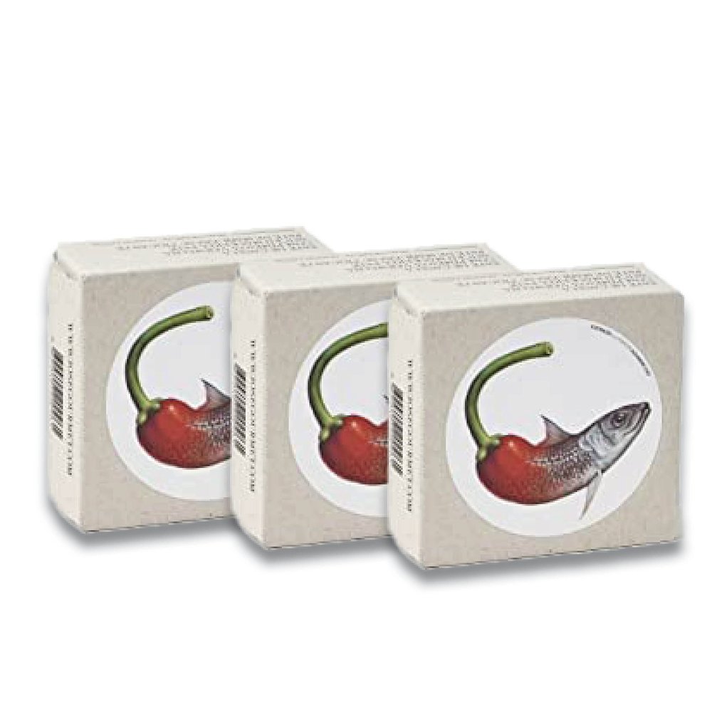 Canned Spiced Mackerel Pat by Jose Gourmet, Wild Caught Portuguese Mackerel, Canned Fish Pat, Omega 3, Fair Trade, 75g Can, Pack of 3
