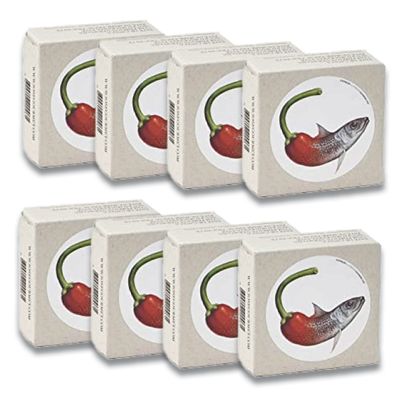 Canned Spiced Mackerel Pat by Jose Gourmet, Wild Caught Portuguese Mackerel, Canned Fish Pat, Omega 3, Fair Trade, 75g Can, Pack of 8