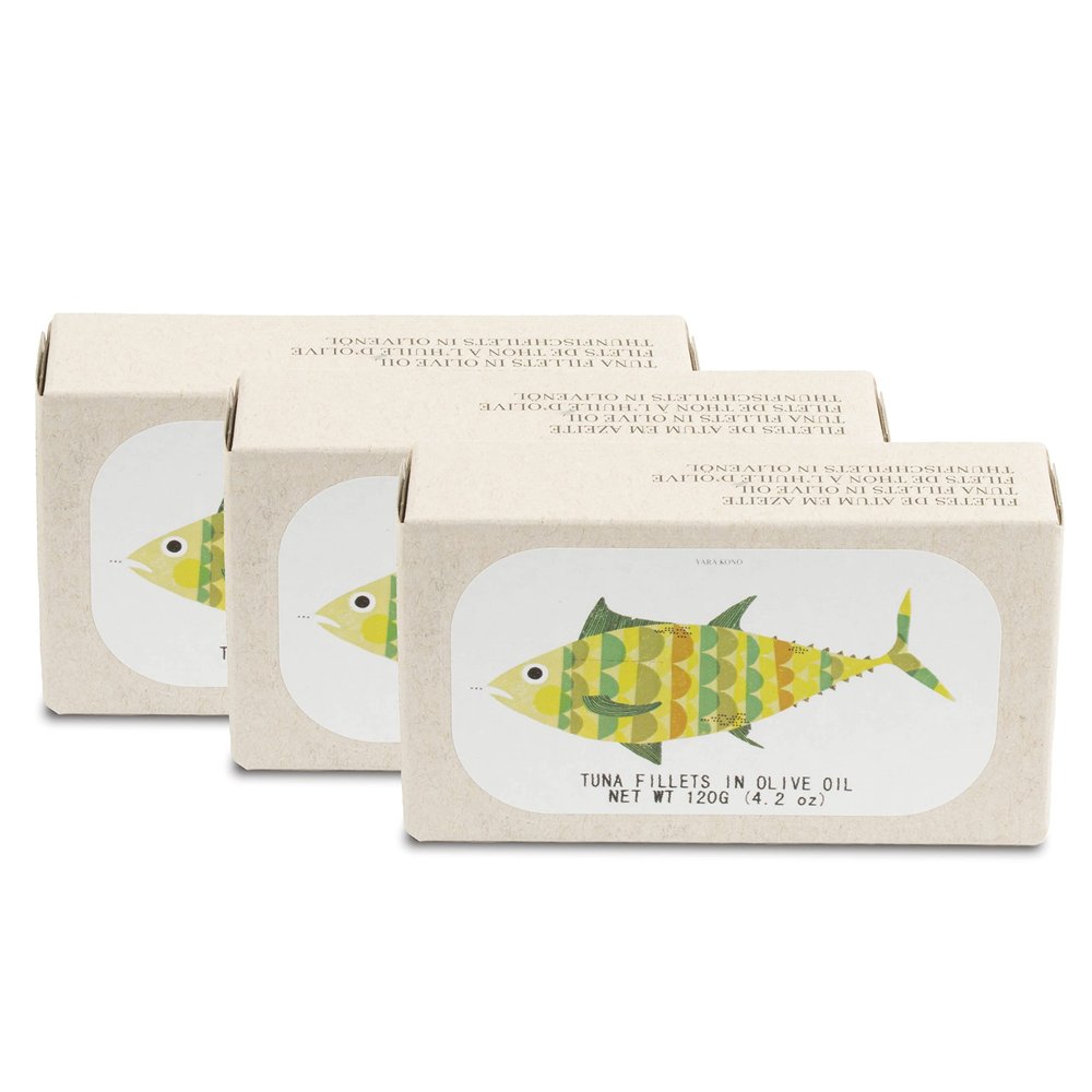 Canned Tuna Fillets in Olive Oil by Jose Gourmet, Wild Caught Portuguese Tuna, Canned Fish in Olive Oil, Omega 3, Fair Trade, 125g Can, Pack of 3