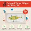 Canned Tuna Fillets in Olive Oil by Jose Gourmet, Wild Caught Portuguese Tuna, Canned Fish in Olive Oil, Omega 3, Fair Trade, 125g Can, Pack of 3 view 3
