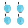 WYI Baby Walker Big Wheels Replacement, Set of 4, Baby Walker Accessories, Plastic Wheels Casters (10mm, Blue) view 1