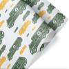 Yellow Green Recycling Garbage Truck Gift Wrap Thick Wrapping Paper Trash Man Theme Birthday Party Decor (12 foot x 30 inch roll) view 1