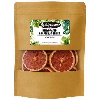 Dehydrated Dried Grapefruit Slices Wheels | 40+Slices Approx | 100% Natural | Dried Grapefruit Wheels For Cocktails, Cake Decoration, Baking, Fruit, Tea, Wreaths | Gluten Free | 3.52 Oz | 100 Grams