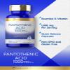 Carlyle Pantothenic Acid | 1000mg | 100 Capsules | Essential B5 Vitamin | Non-GMO, Gluten Free Supplement view 3