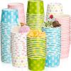 80 Pcs Easter Ice Cream Cups 9 oz Paper Treat Snack Cups Bunny Chicks Eggs Design Disposable Soup Bowls Easter Supplies for Easter Party Hot Cold Food Snacks Frozen Treats Containers Supplies view 1