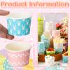 80 Pcs Easter Ice Cream Cups 9 oz Paper Treat Snack Cups Bunny Chicks Eggs Design Disposable Soup Bowls Easter Supplies for Easter Party Hot Cold Food Snacks Frozen Treats Containers Supplies view 3